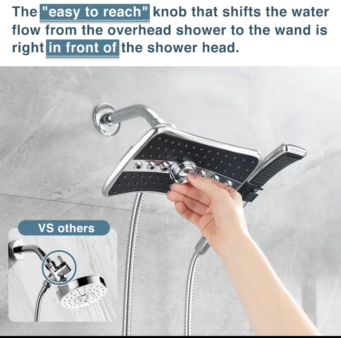Dual Fountain Shower Head